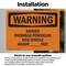 Signmission Danger Overhead Powerline Max Vehicle Height OSHA Warning Sign, Vinyl Decal, 10in W x 7in L, 2PK OS-2PACK-WS-D-710-L-12036 - alternate 2